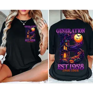 Custom Boomers Est.1958 1946-1964 Generation 2 Side Shirt, Proud Member The Generation