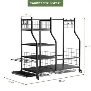 Golf Bag Storage Garage Organizer with 3 Shelves 4 Hooks & Club Stand for 21 Clubs Extra Large Capacity Adjustable Feet Soft Edge Protection for Sports Gear