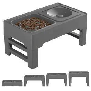 Adjustable Height Dog Bowl Set, Anti-Choking Design & Spill-Proof Bowls, Suitable for Medium Large Dogs, Pet Feeding Accessories