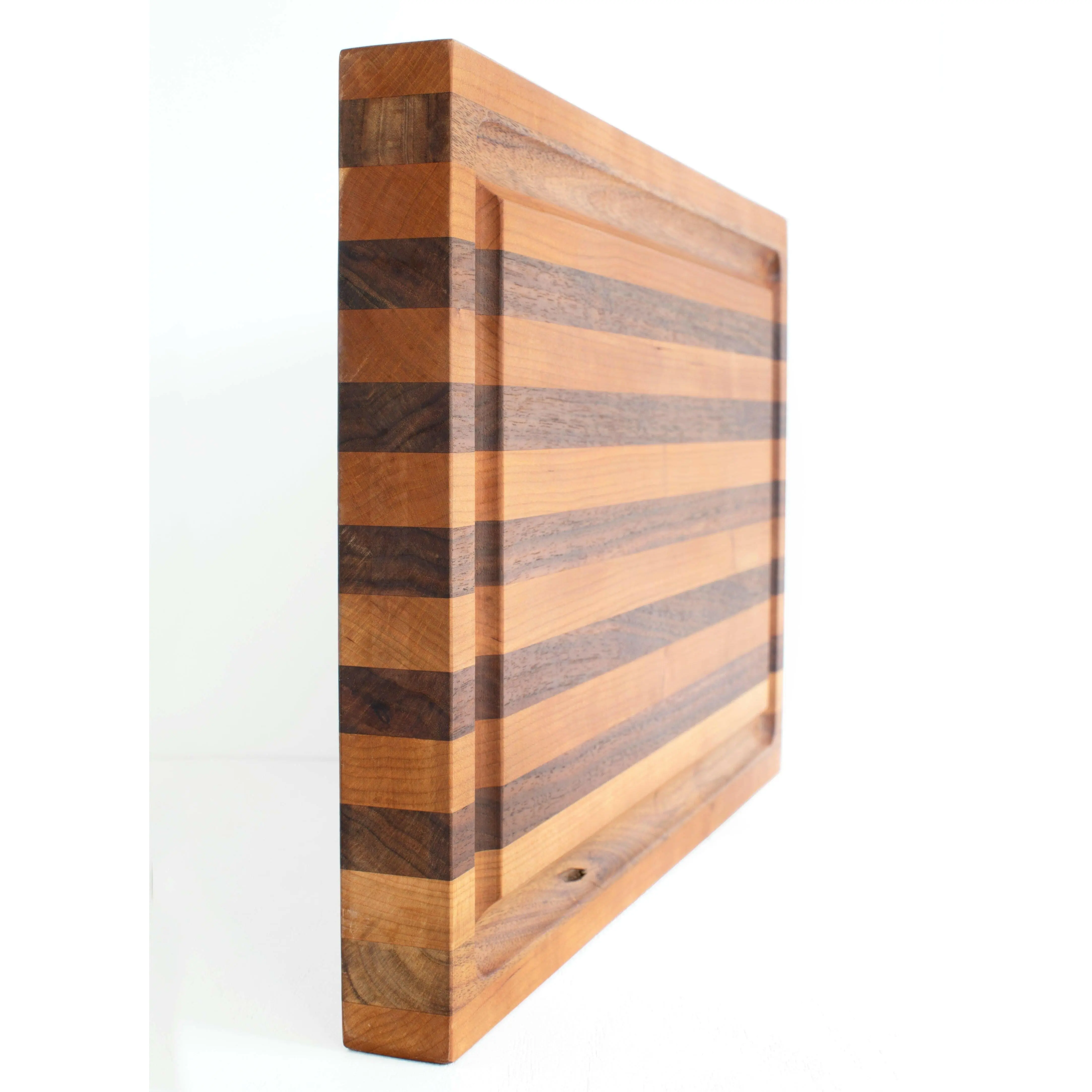 Cherry & Walnut Striped Cutting Board