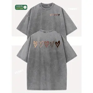 Oversized Cotton T-Shirt Mens Streetwear Basic Tee Relaxed Fit Vintage Washed Short Sleeve Round Neck Casual Top for Daily Look OOTD