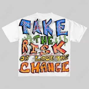 Take The Risk Or Lose The Chance Graphic Print Cotton T-Shirt Top Womenswear Breathable Clear Cropped Day Hoodie Oversize