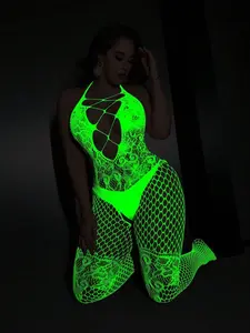 LUSHLACE Neon Plus Size Sexy Lingerie Bodysuits
