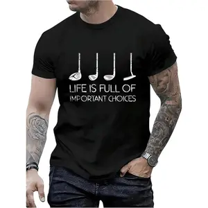100% Cotton Golfing Men Sports Funny Golfer Fathers Day Gift Golf T-Shirt