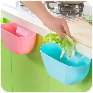 Simple Stylish Kitchen Garbage Cabinet Doors Hanging Trash Can Peel Creative Storage Box