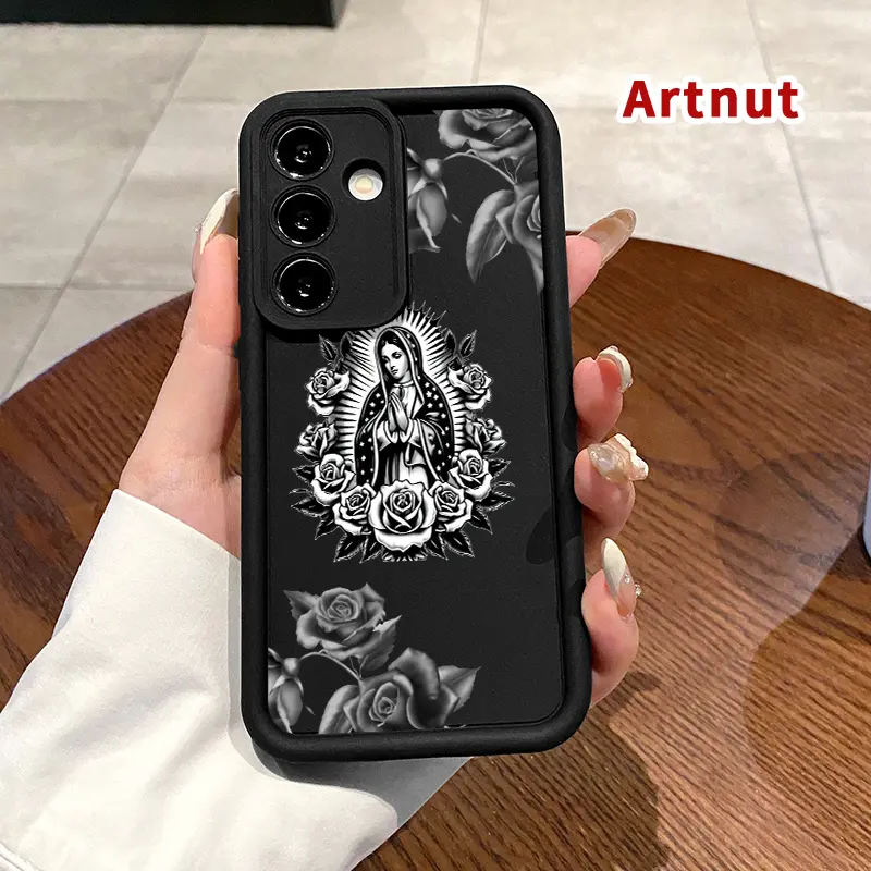 Phone Case Compatible with Samsung Galaxy S24 Plus S25 S23 S22 Ultra S24+ Case Madonna and RosesFull Coverage Anti-Fingerprint Rugged Phone Cover Gift for Girl