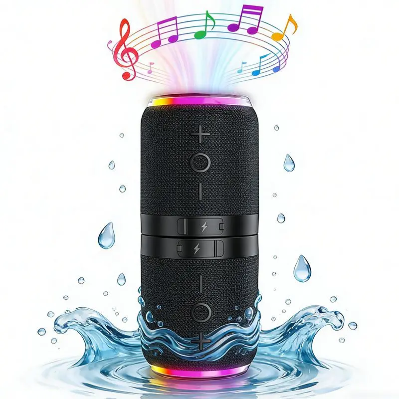 2-in-1 Magnetic Splittable Bluetooth Speaker, 20W Loud Stereo Sound, Portable Waterproof Audio Device with V5.4 Wireless Pairing for Home, Outdoor Use