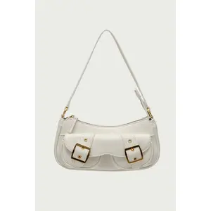 Zinnia Faux Leather Buckle Bag