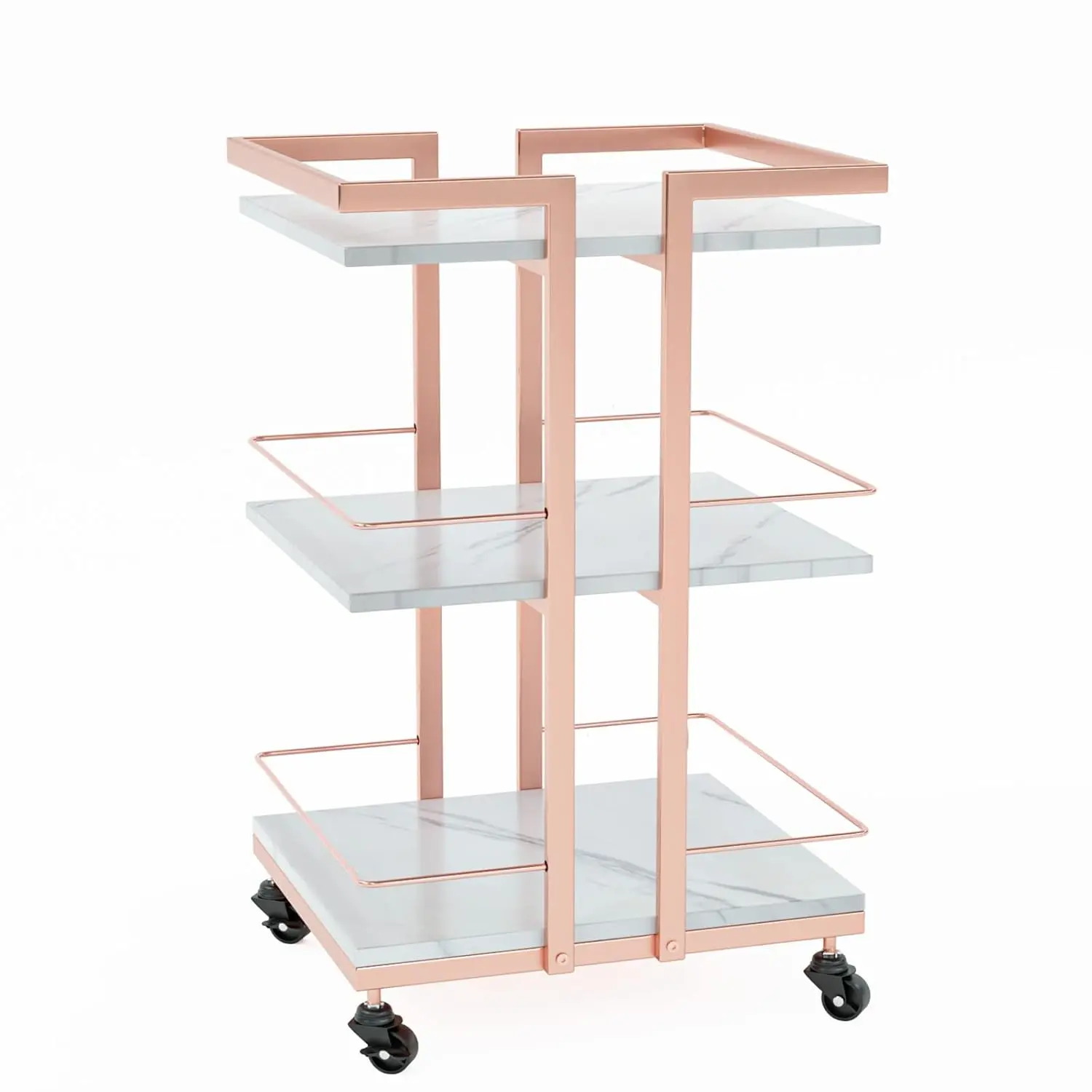 Esthetician Cart with Wheels Utility Salon Rolling Trolley, Mobile Storage Organizer for Beauty Spa Cosmetology Massage, Tattoo Manicure Facial Tool Holder Station