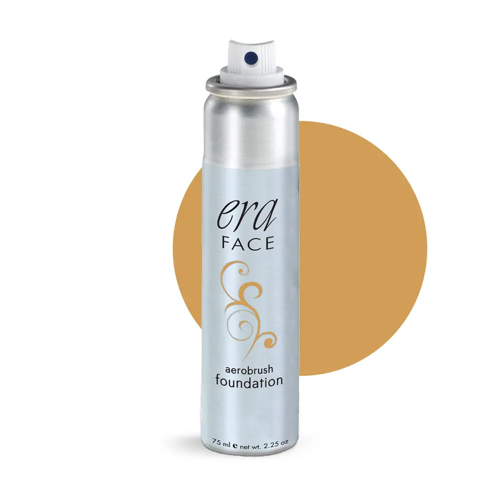 ERA Face Y7 Carmel - spray on foundation makeup, 2.25oz - illuminating professional airbrush cosmetics from Era Beauty