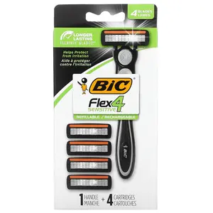 BIC Flex 4 Sensitive, 1 Handle, 4 Cartridges