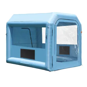 Inflatable Paint Booth with 9.8 x 8.2 x 8.2 Ft Frame, 550W Blower and Air Filter System, Portable Car Spray Booth for Motorcycle, Bicycle, Truck and Small Furniture Painting, Easy Setup in Home Garage