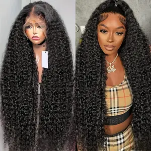 Gabrielle Hair 180% Density Jerry Curly 13X6 HD Lace Front Wig   Pre-Plucked Brazilian Virgin Human Hair With Baby Hair  Natural Hairline  Kinky Curly Texture Full   Voluminous Look For Women Afro  #SummerVibes#tiktokshopspringglowup