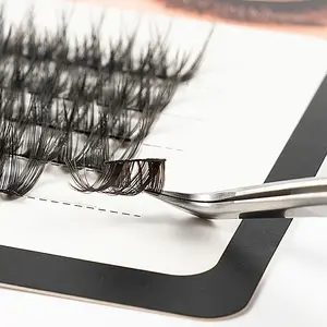 DIY mascara extension kit Personal mascara extension D roll cluster eye black Personal mascara and eye black bonding and sealing, mascara applicator tool DIY mascara extension at home (kit, 40D-0.07D-8-18mix) Five rows of thick mascara Eyelashes Makeup