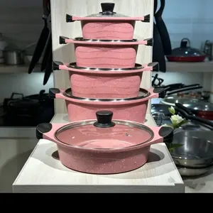 Luxury Purple Nonstick Pot Set