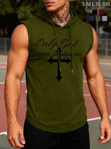 Solid Dark Sleeveless Hoodie - Understated Premium Daily Wear Top