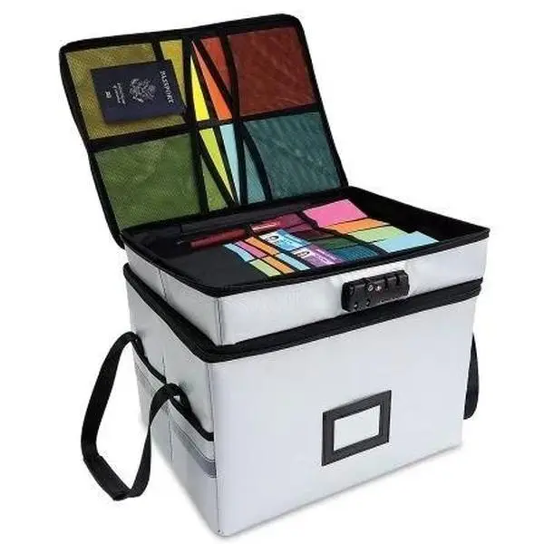 Collapsible Fireproof Storage Box, Foldable Fire-Resistant Document Organizer for Home, Office & Important Papers