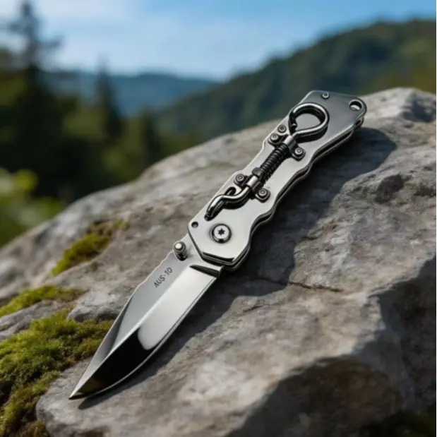 Handmade Forged Alloy Steel Folding Pocket Knife - 6.7 inches Multifunctional EDC Tool, Portable Keychain Outdoor Gadget, Fruit Tree Grafting Tool, Ideal Gift for Boyfriends