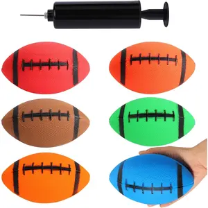 6PCS Mini Inflatable Football, 6.3 inch Waterproof Footballs Toys for Kids Perfect Outdoor & Indoor Games, Summer Pool Beach Toy, Birthday & Football Lovers Party Favors