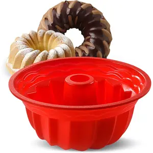 Fluted Bunte Cake Baking Pan, European-Grade LFGB Top-Level  Round Cake Mold, Non-Stick Cake Pan for Jello,Gelatin,Bread, 9.45 Inches Tube Bakeware Pan