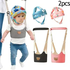 Baby Cute Anti-Fall Hat + Walker Belt Harness Combo, 6-36 Months, Head Protection Aid, Headgear, Safety Gear for Toddlers, Perfect Gift for Halloween Christmas Thanksgiving