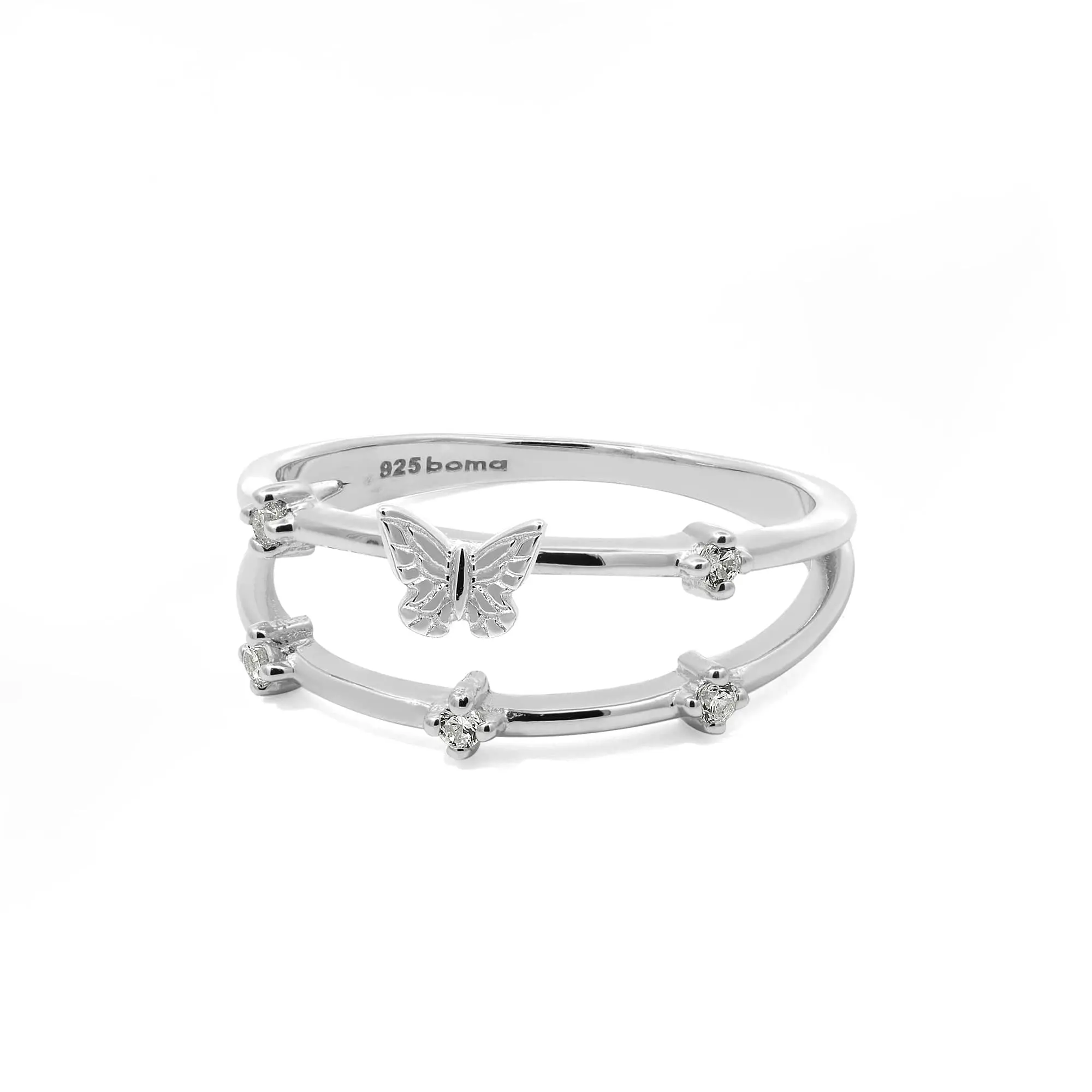 Delicate Duo Monarch Butterfly Ring
