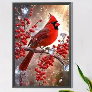 Bird Diamond Painting Kit, Adult Art Craft Set, DIY 5D Round Drill Home Decor, Beginner Friendly Wall Decoration