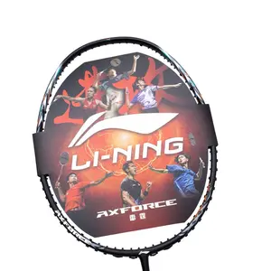LI-NING Thunder 70 (4U) Black Silver Unstrung Badminton Racket Carbon Fiber Frame Polyurethane Grip Precision Control AYPT277