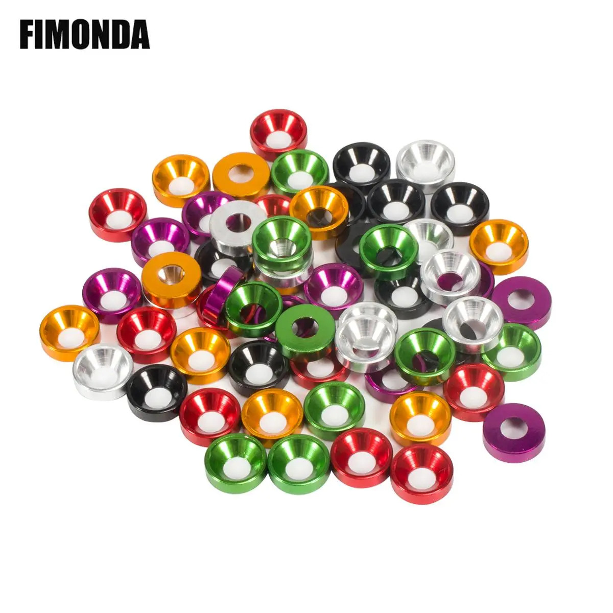 Aluminum Colored Countersunk Washers Fits M3 Flat Round Head Screws for RC Crawler Chassis SCX10 TRX4 Shafty MOA Comp Builds