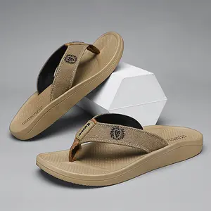 Men's Summer Slippers Anti-Odor Non-Slip Wear-Resistant Beach Outdoor Flip-Flops