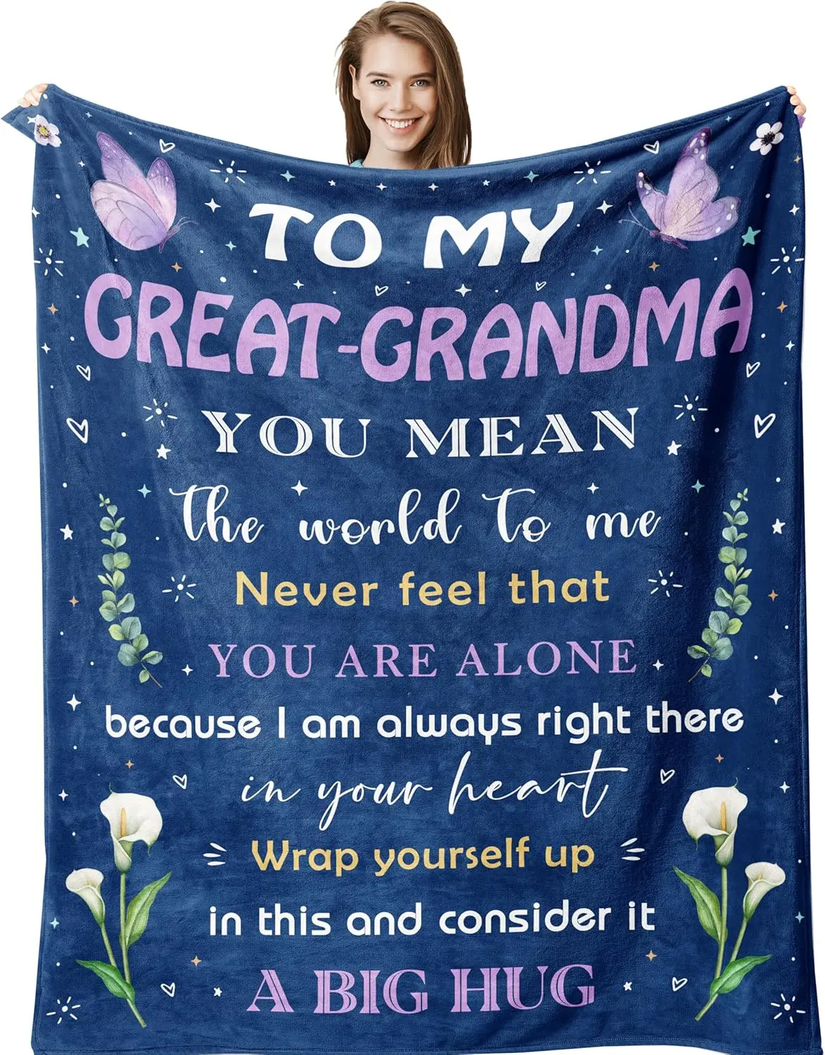 Great Grandma Gifts, Great-Grandma Blankets, Promoted to Great Grandma Gift, Gifts for Great Grandma, Mothers Day/Christmas/Birthday Gifts for Great Grandmother, Great Grandma Gift Home Bedroom Decor