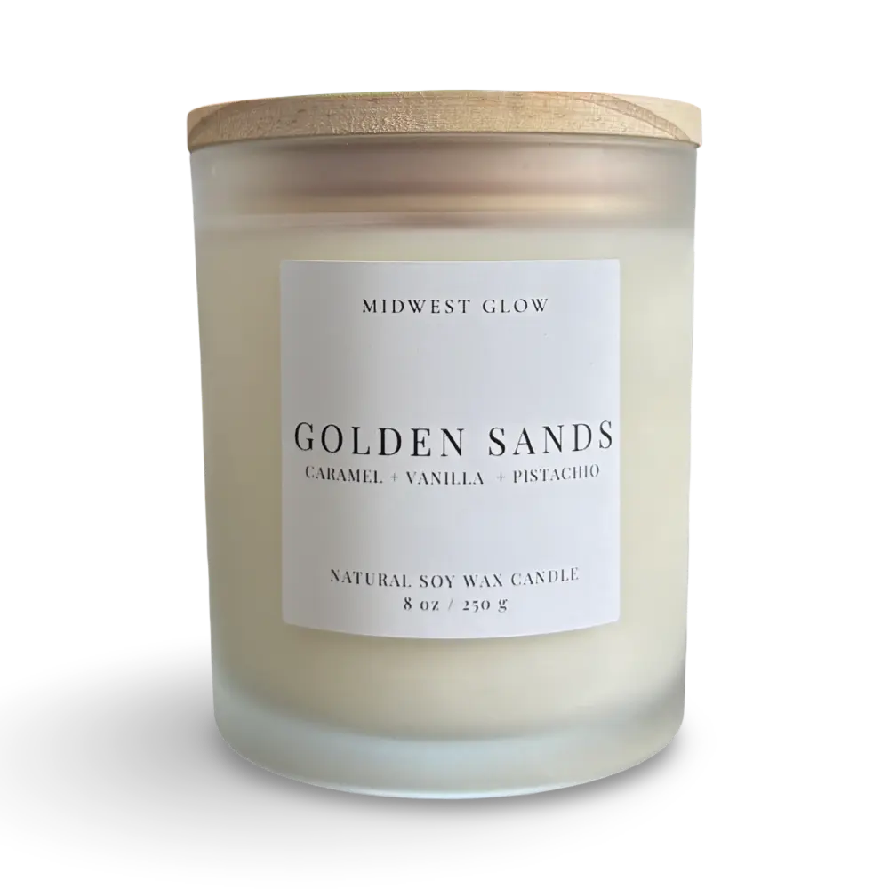 Golden Sands - Salted Caramel, Vanilla & Pistachio Scented Soy Candle