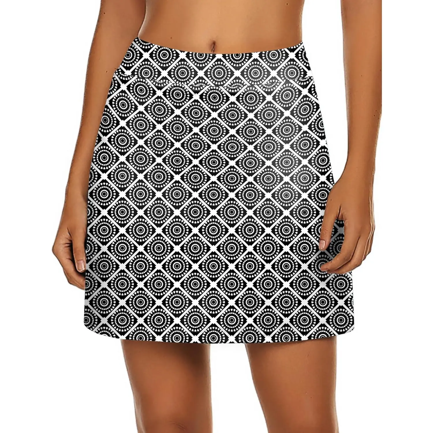 Women's Tummy Control Workout Tennis Skort, Lightweight Quick-Dry Athletic Stretch Fabric for Golf and Running, Workout Tennis Skorts, Athletic Skirt