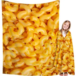 Tomato Spaghetti Blanket Soft Pasta Bolognese Gift Blanket for Men Women Realistic Noodle Food Throw for Couch Bed Sofa Decor