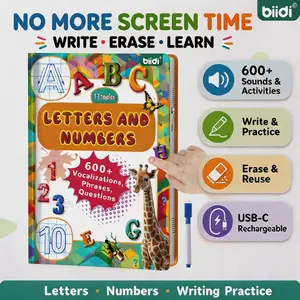 English talking book for children; Interactive;electronic educational toy with 600+ sounds, suitable for toddlers aged 3–8; travel companion; birthday gift for boys and girls; sensory resource for individuals with autism; toy.