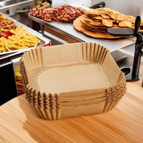 Air Fryer Paper, 100 Pieces Waxed Paper for Air Fryer, 6.3in Paper Liner for Food Grade Air Fryer, Fryer, Oven, Microwave and More