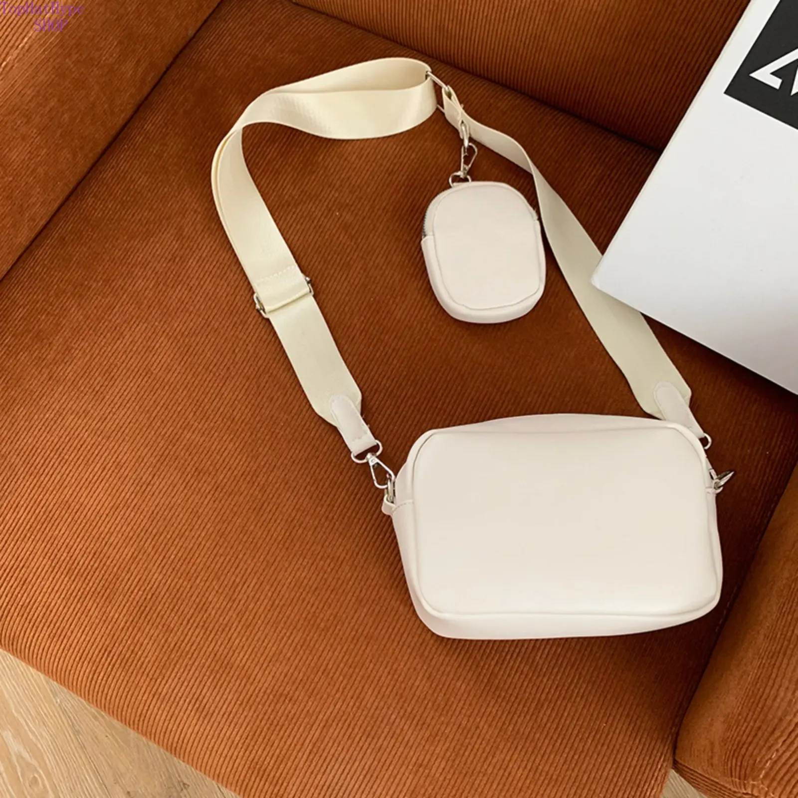 Women's 3-in-1 Convertible Mini Square Handbag - Wide Strap Crossbody/Underarm Shoulder Bag for Casual Daily Use, Multi-Functional Fashion Accessory