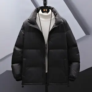Men's Solid Thicken Zip Up Drawstring Down JacketLoose Puffer Jacket, Casual Thermal Pocket FunnelNeck Outwear for Fall & Winter, Streetwear ColdWeather Gear Jackets for Men  Winter Tops 2025 Winter Jacket Thick Jacket  Essentials Puffer Coat casual shirt