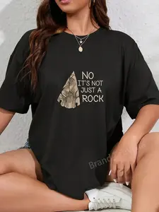 100% Cotton Funny Archeology And Stone Age Gifts Arrowhead Hunt T-Shirt - Women's Hunting T-Shirt - Black - Short Sleeve - Small - Classic Fit - Cotton Blend - Unique Arrowhead Design