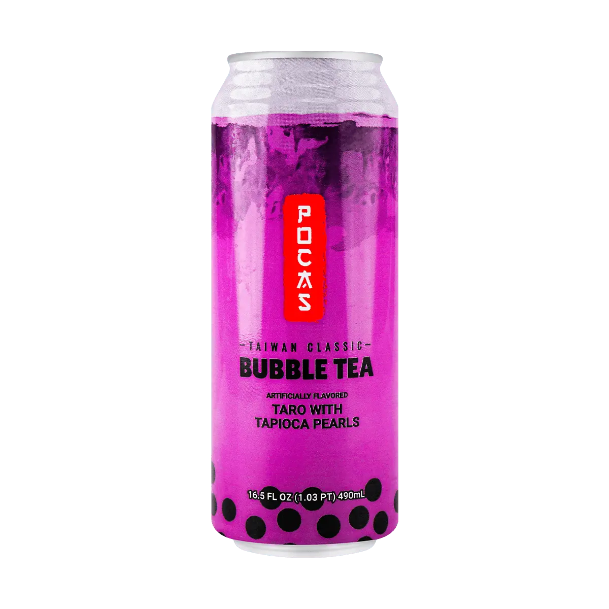 POCAS Taro Milk Tea Boba Drink - Ready to Drink, 490ml Instant Bubble Tea Beverage