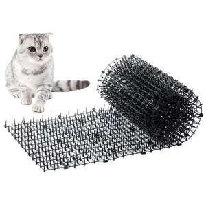 Gardenised QI003860 1 x 80 x 11 in. Garden Spike Indoor & Outdoor Mat Prickle Strip Digging Stopper, Black