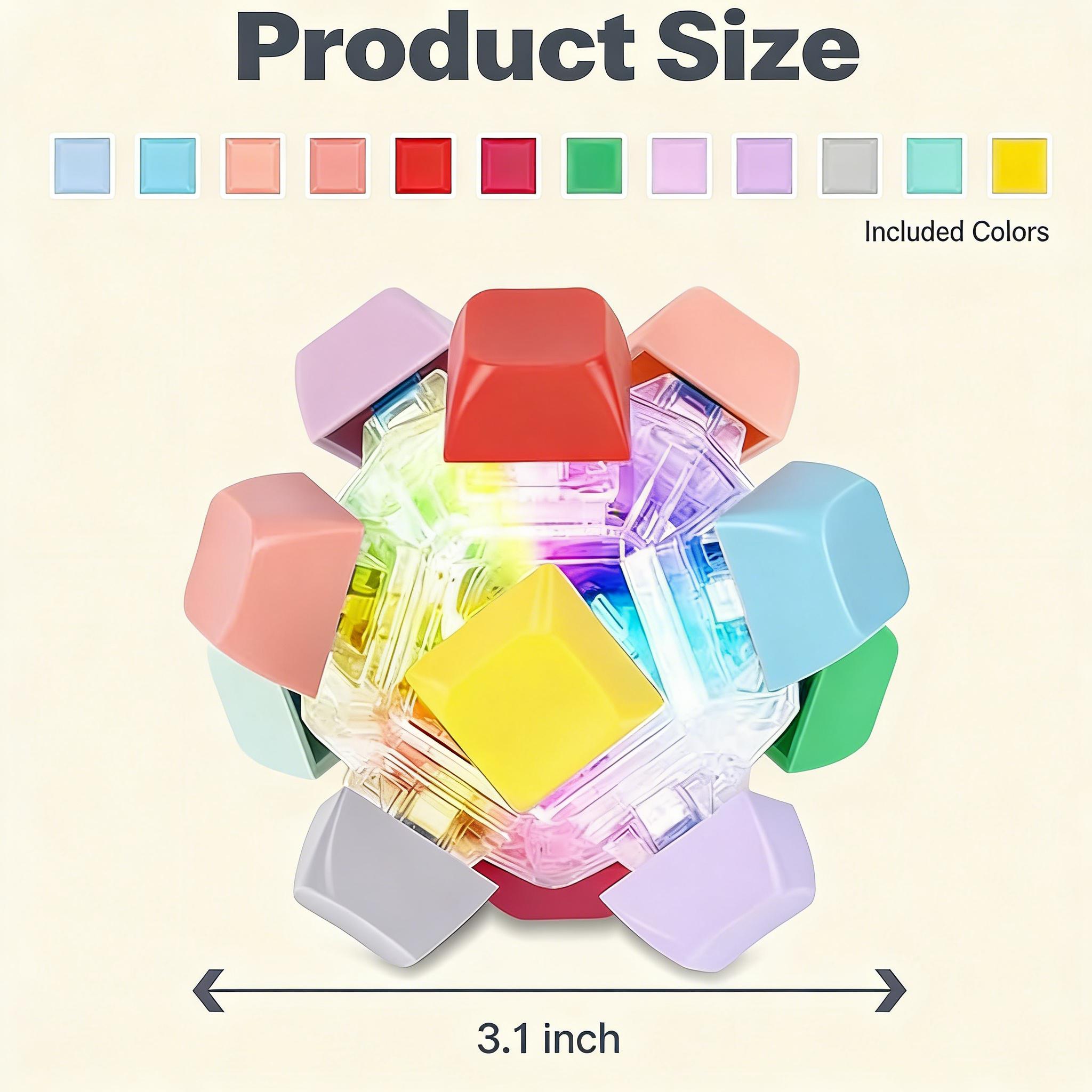 LED-Illuminated Keyboard Clicker – Sensory Fidget Toy for Stress Relief