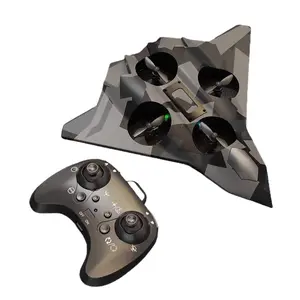 2.4G RC 6th-Gen Stealth Fighter Jet, Crash Resistant Quadcopter, Altitude Hold Hover, Foam Glider Drone Toy for Boys