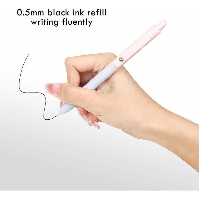 Bleck.Gl Pns 10Pes Cuicd Dy Bek ink Pen Gradin Coler Bnt Rpleab Rofil Bal Pn 07mm Fine Poin atatbl Ne Smuds Smosth itingor Sudints Nses Ofice Bt uslingAeslietieCute School Supplies Gifts for Couples