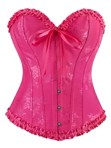 Women's Elegant Court Style Embroidered Lace Vintage Fashion Shapewear, Tight-Fitting Corset Waist Cincher, Sexy Bust Lifter, Halloween Christmas Party Dress