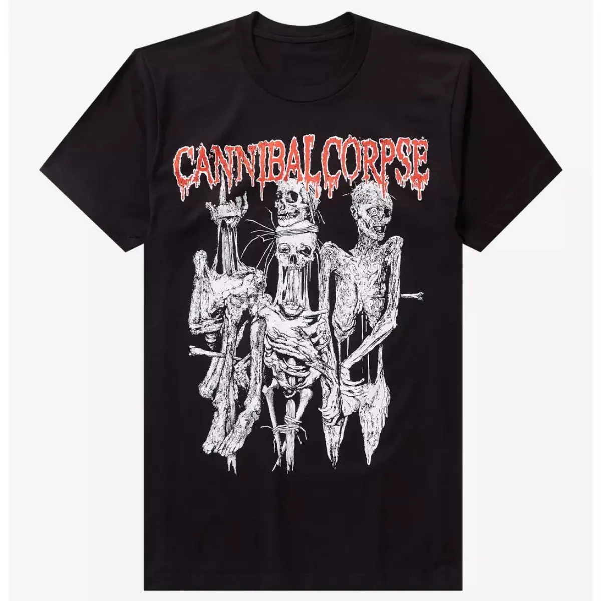 Cannibal Corpse 2024 European Tour T-Shirt Black Breathable Clear