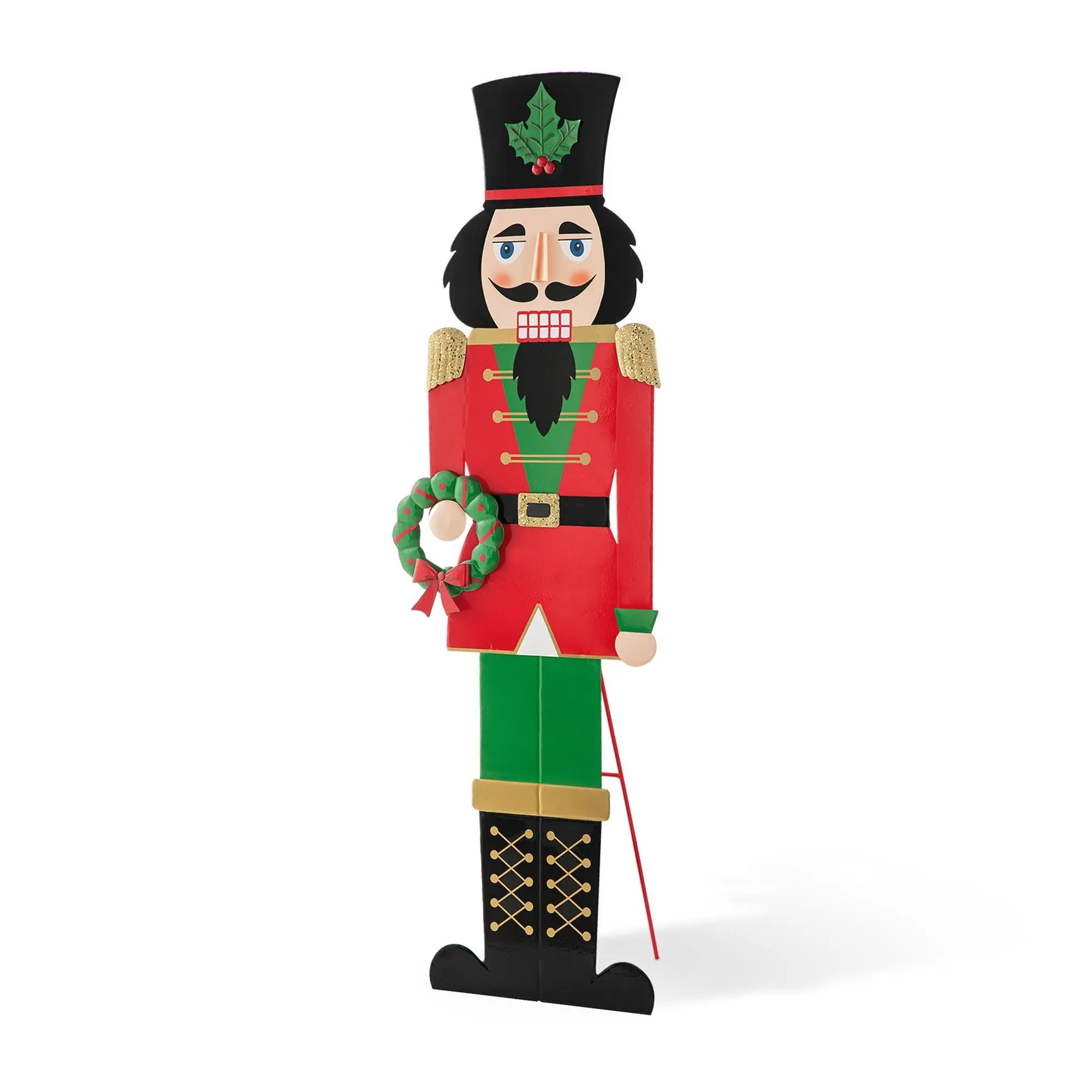 Glitzhome 60" Metal Nutcracker Porch Sign Decor