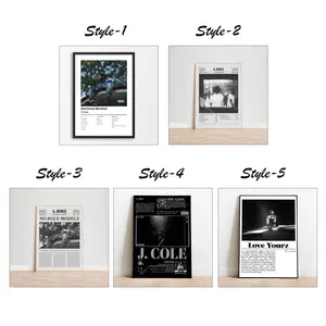 J. Cole Retro Newspaper Print, Love Yourz Lyric Music Quote Unframed Poster, J. Cole 2014 Forest Hills Drive Wall Art Minimalist Decor Poster (4) Chill Vibe Poster Print