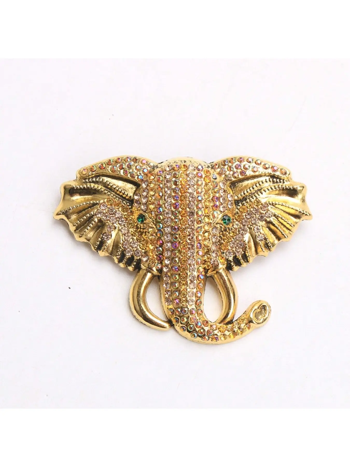 1pc Vintage Unisex Exquisite Luxury Crystal Elephant Lapel Pin Brooch Badge Fashion Design Delicate Animal Shiny Boutique Brooch Jewelry