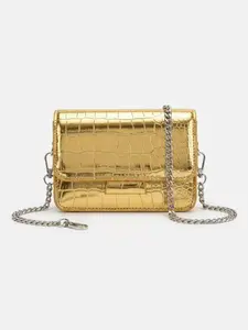 Stone Texture Chain Bag Summer New Casual Chic Shoulder Bag PU Leather Glossy Crossbody Small Square Bag